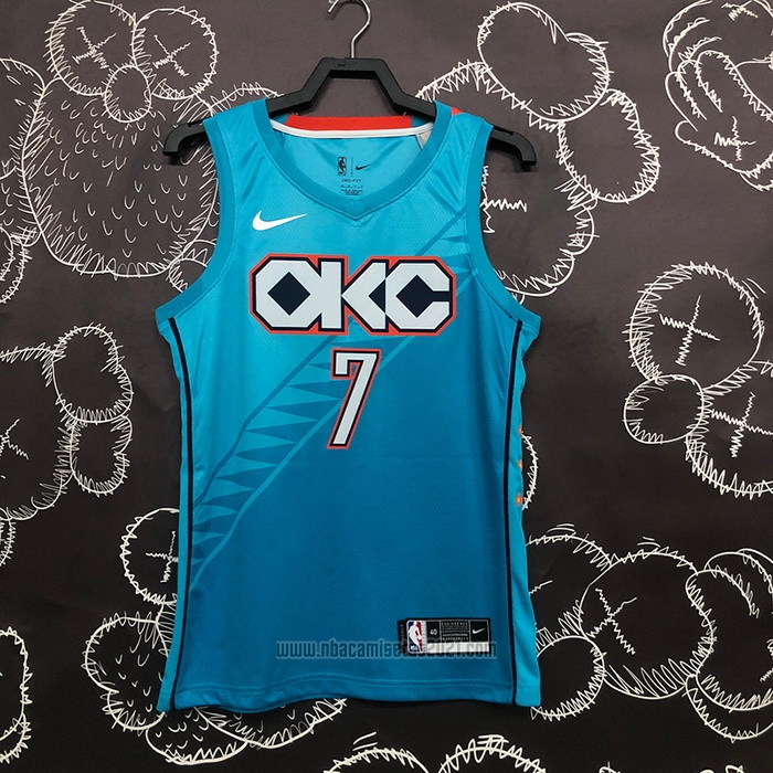 Camiseta Oklahoma City Thunder Carmelo Anthony #7 Ciudad 2018-19 Azul